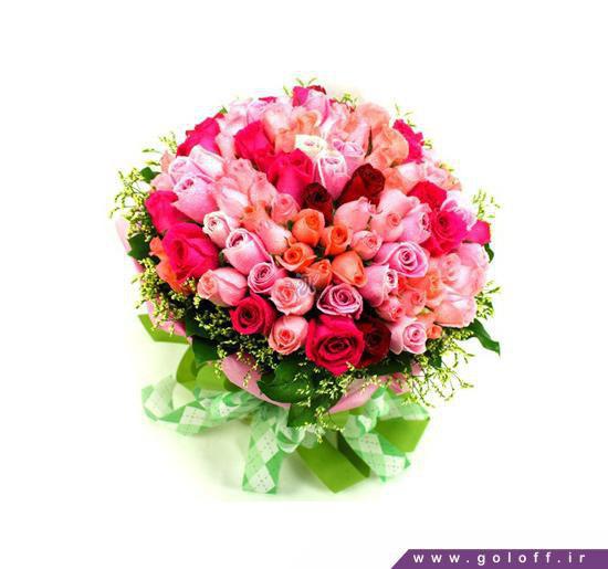 دسته گل رز رنگی - دسته گل رایمان - Rayman | گل آف